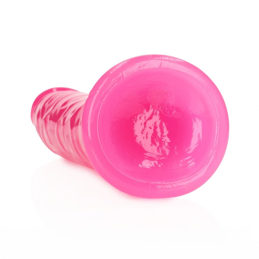 Slim Realistic Dildo with Suction Cup - Glow in the Dark 22,5 cm