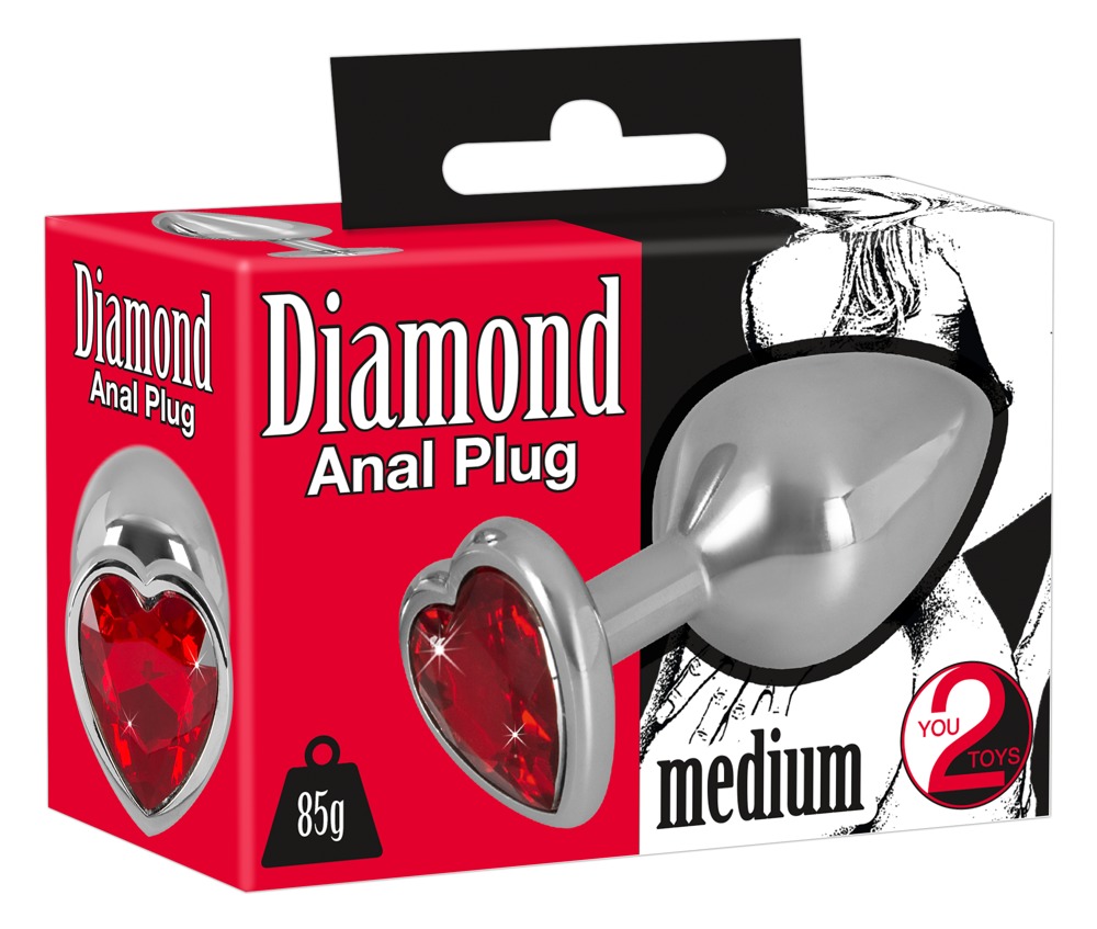 Aluminium Butt Plug with a Decorative Gem Aluminium Butt Plug with a Decorative Gem