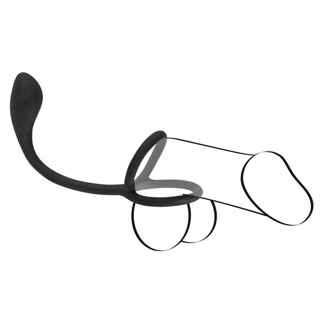 Cock & Ball Ring with Buttplug