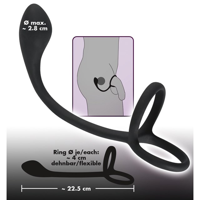 Cock & Ball Ring with Buttplug
