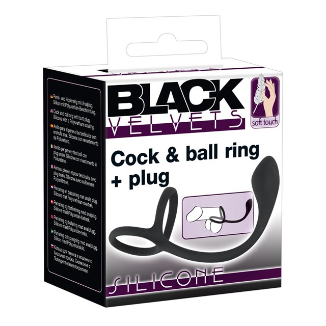 Cock & Ball Ring with Buttplug