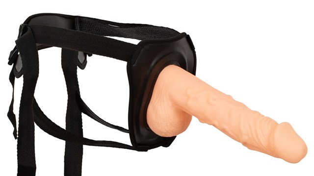 Erection Assistant 24cm Hollow Strap-On - Flesh