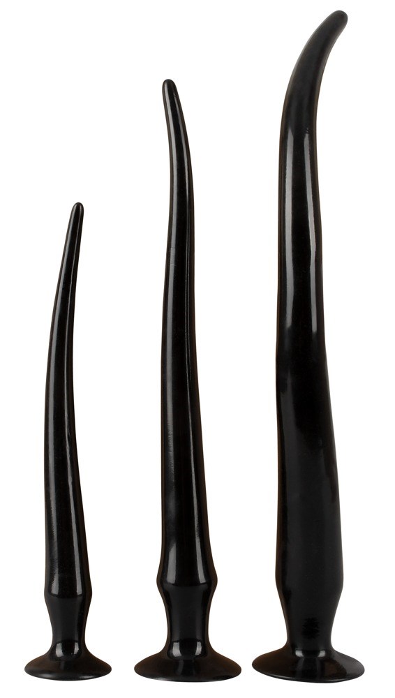 Super Long Flexible Butt Plug Set - Black