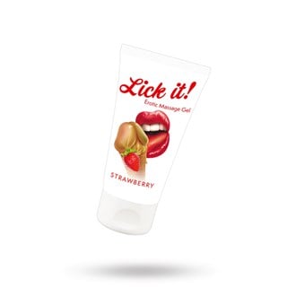 Lick It! Eroottinen Hierontageeli Mansikka - 50 Ml