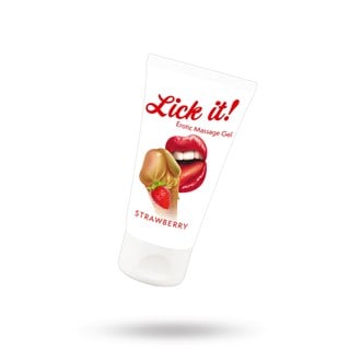 Lick It! Eroottinen Hierontageeli Mansikka - 50 Ml