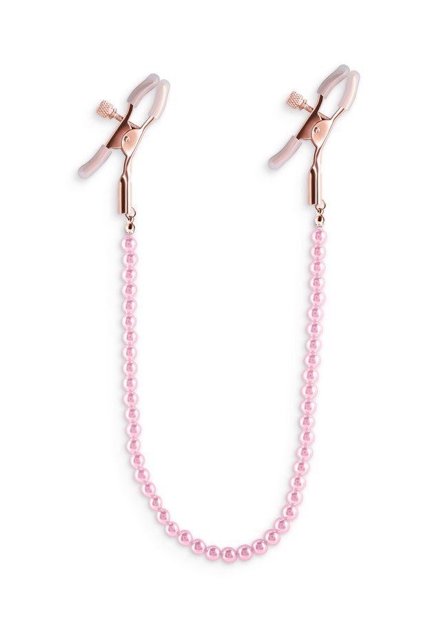 BOUND NIPPLE CLAMPS PINK PEARLS