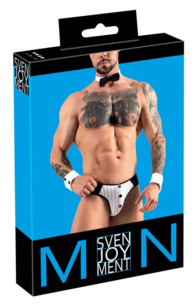 Black & White Briefs Tie 2 Cuffs Set