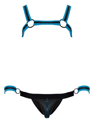 Chest Harness Jock And 2 Handcuffs