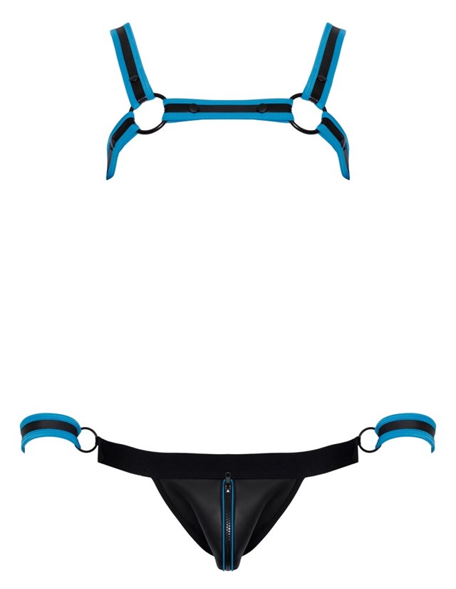 Chest Harness Jock and 2 handcuffs