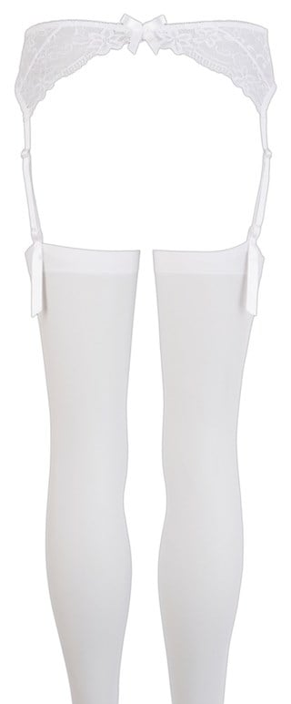 White Suspender Set