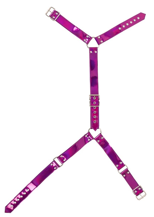 Designer Metallic Fuschia Body Harness