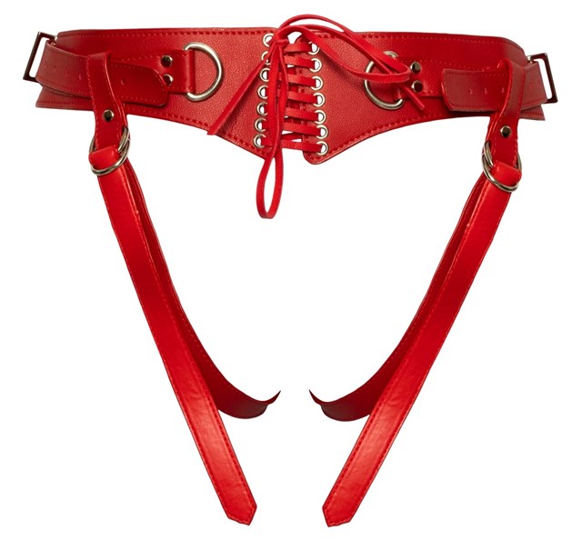 Strap on belt size S-L - Red