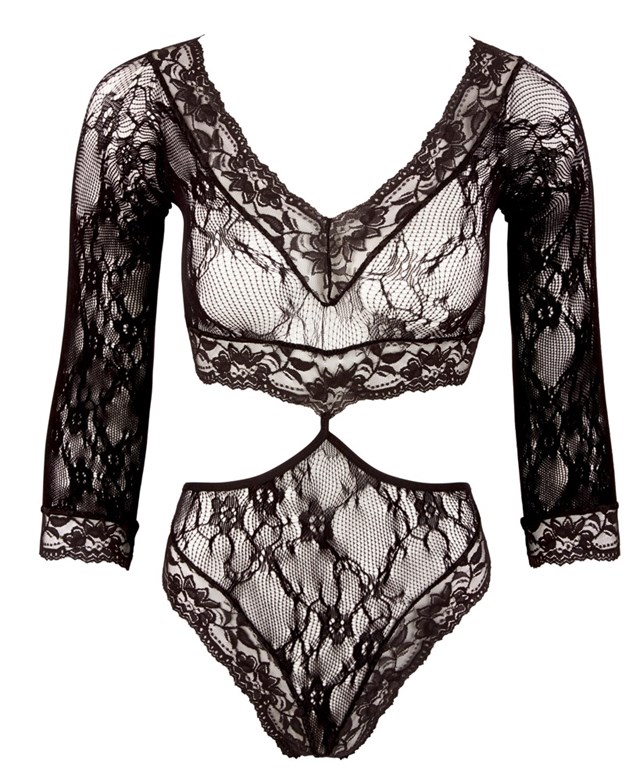 Stretch Lace Body with 3/4 Arms