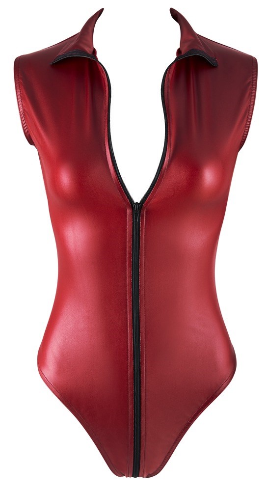 Hot Stretchy Red Body with Zipper