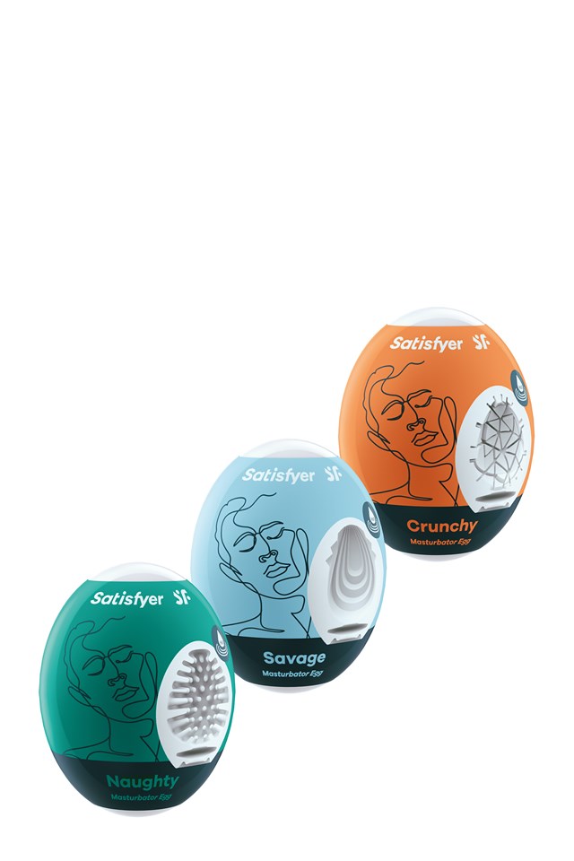 MASTURBATOR EGG CRUNCHY NAUGHTY SAVAGE 3-PCS