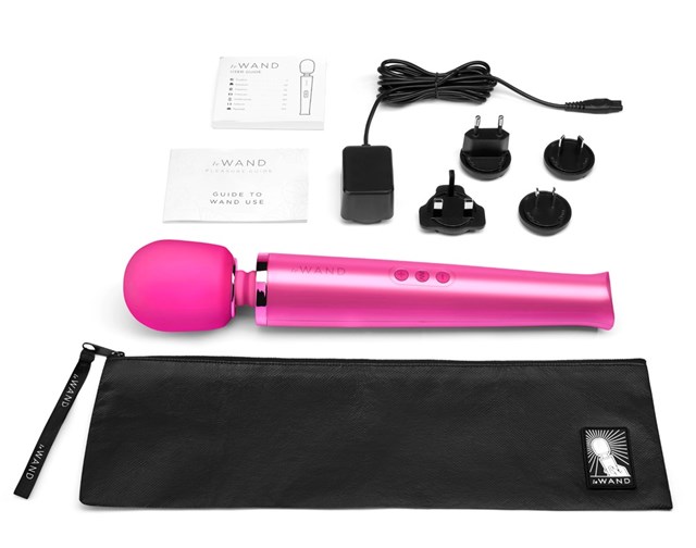 Powerful Plug-In Vibrating Massager - Pink