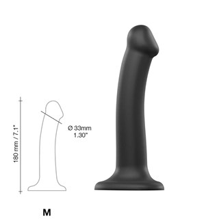 Taivutettava Dual Density Dildo Medium - 18 Cm