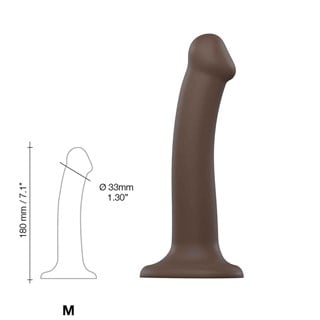Taivutettava Dildo Dual Density Medium - 18 Cm