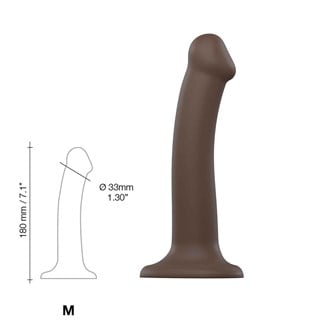 Taivutettava Dildo Dual Density Medium - 18 Cm