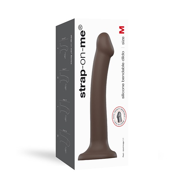 Taivutettava Dildo Dual Density Medium - 18 cm