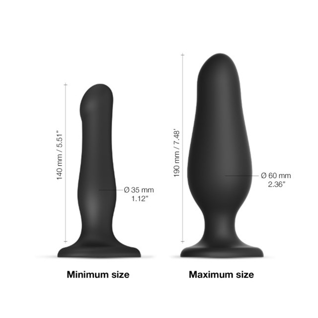 PUMPATTAVA DILDOTAPPI - MUSTA - ONE SIZE