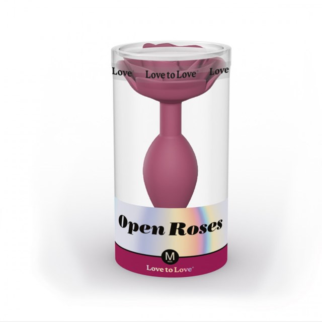 OPEN ROSES BUTTPLUG SIZE M - PLUM STAR