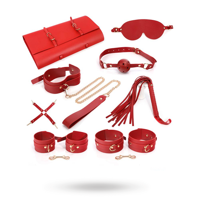 7-pcs Bondage Set With Bag Red