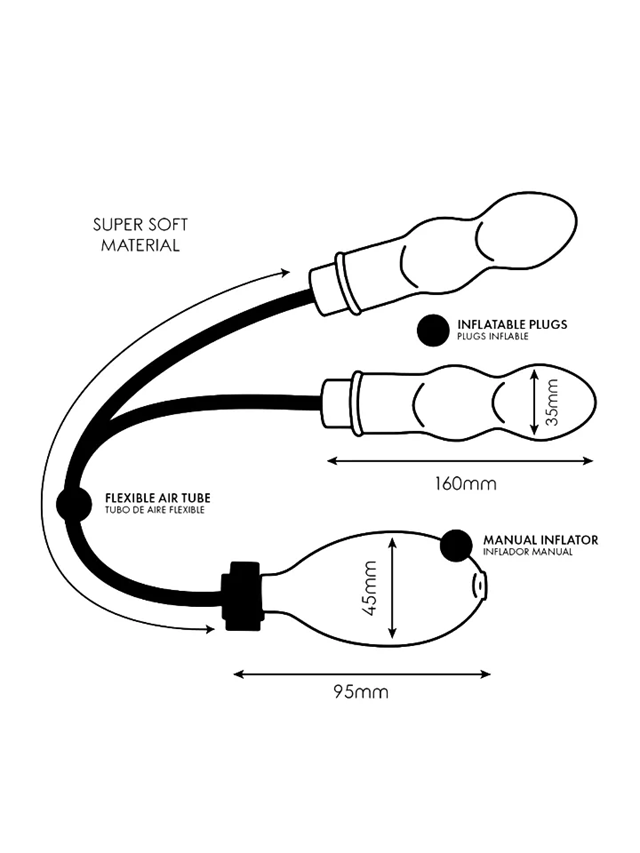 Inflatable Double Butt Plug