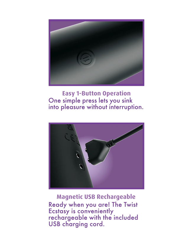 Twist Ecstasy - Twist & Thrust Anal Vibrator