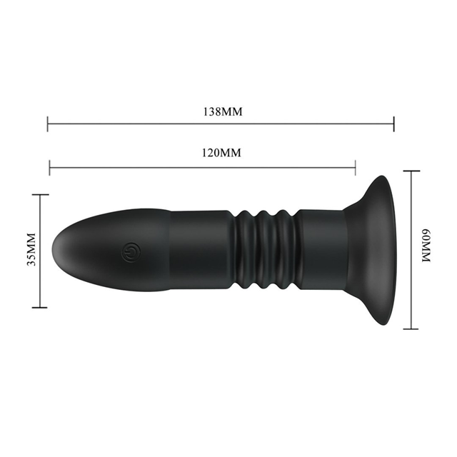 Anal Plug With 4 Vibration & 4 Thrusting Modes