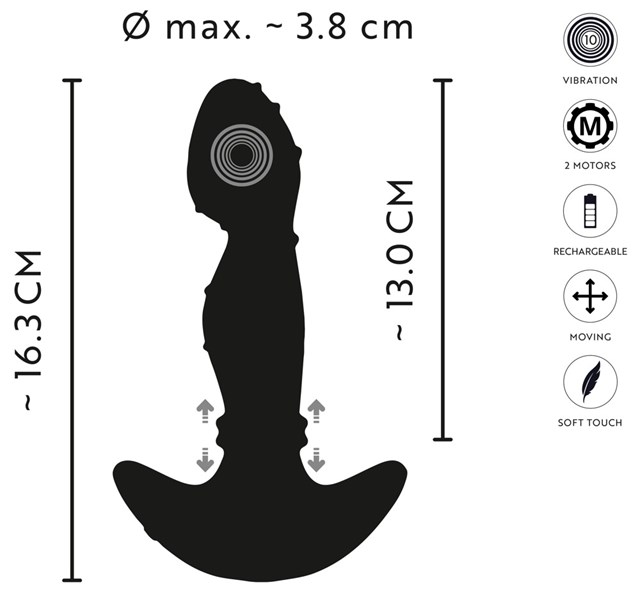 Vibrating Prostate Plug with Moving Rings