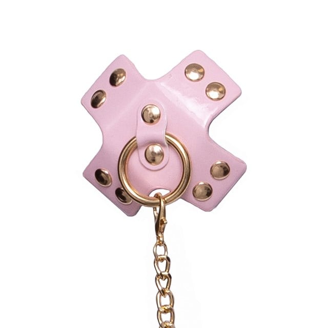 Nipple Stickers with Chain Pink