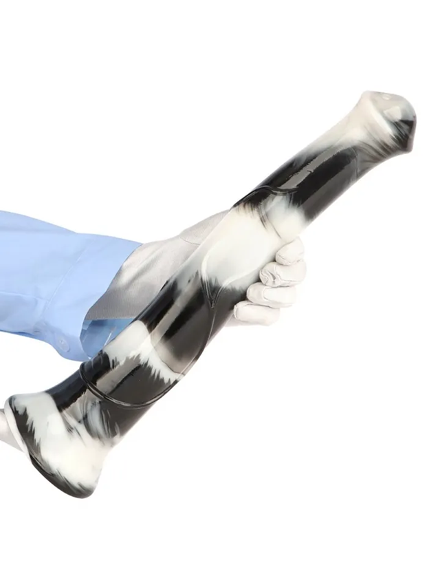 Big Jumpy Dildo Black/White 40 cm