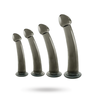 Black Axinite 4 In 1 Anal Plug Kit Set