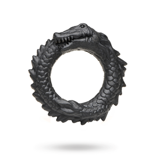 Black Caiman - Silicone Cock Ring - Black