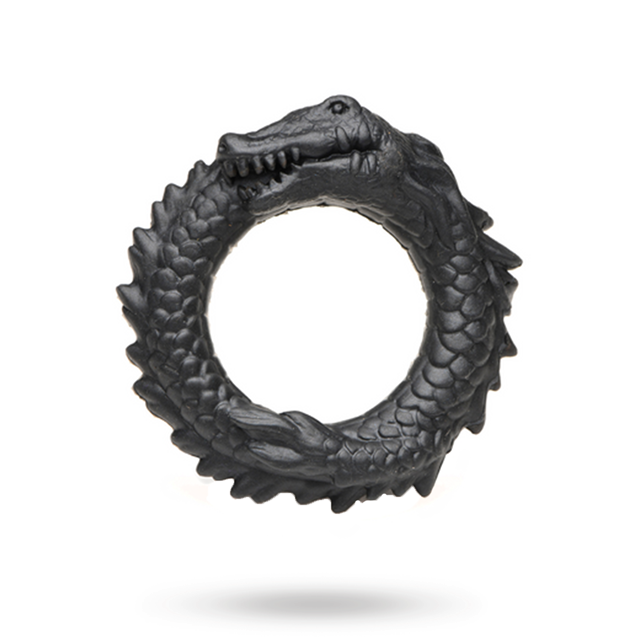 Black Caiman - Silicone Cock Ring - Black