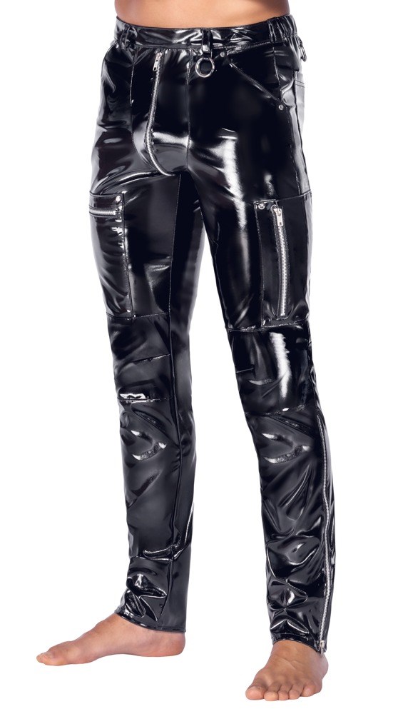 Tight Vinyl Trousers Black