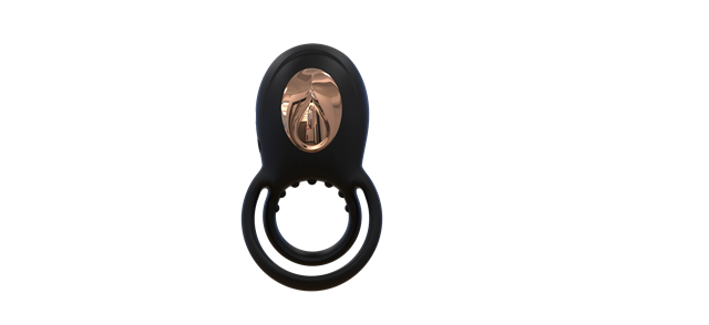 Black Vibrating Cockring With Remote Control
