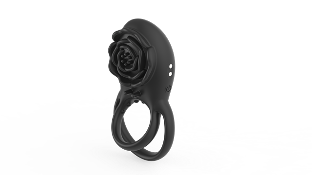 Black Vibrating Cockring With Remote Control