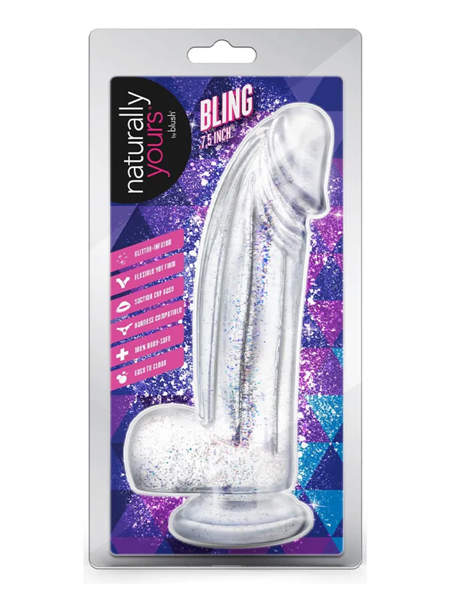 Bling Sparkling Clear Dildo 19 cm