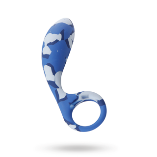 Blue Camo Silicone Buttplug 12.7 Cm