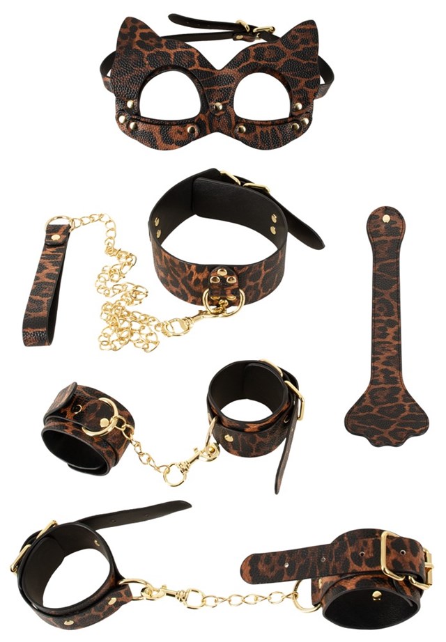 Bondage Set 6 piece Leopard