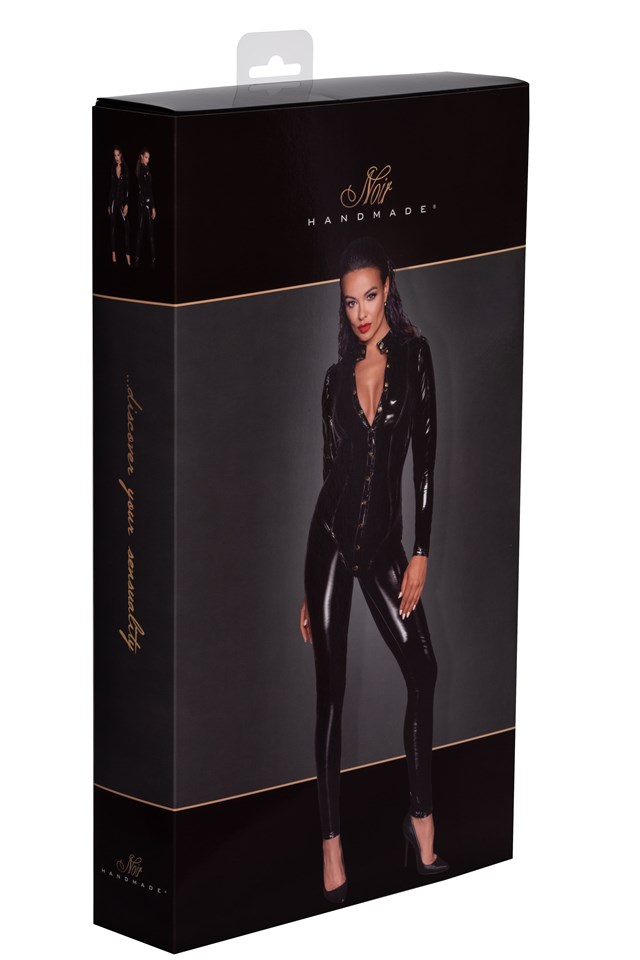 F247 Long button-up PVC overall
