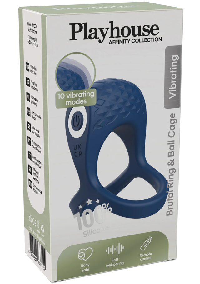 Brutal Ring & Ball Cage Vibrating + Remote