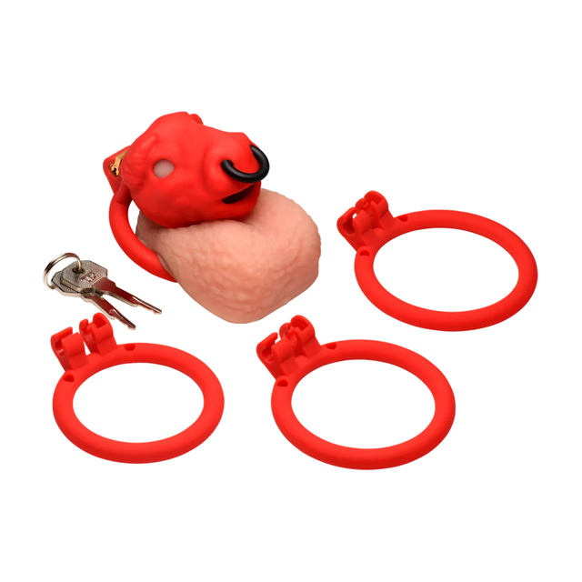 Bull - Chastity Cage - Red