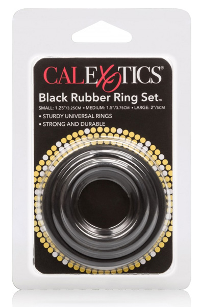 Cal Exotics Black Rubber Ring Set