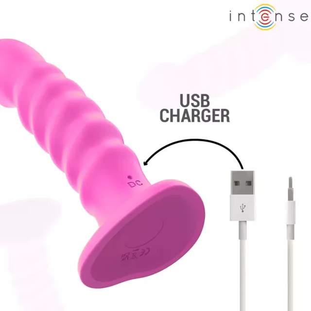 Cindy Spiral Vibrator Remote Pink 19 cm