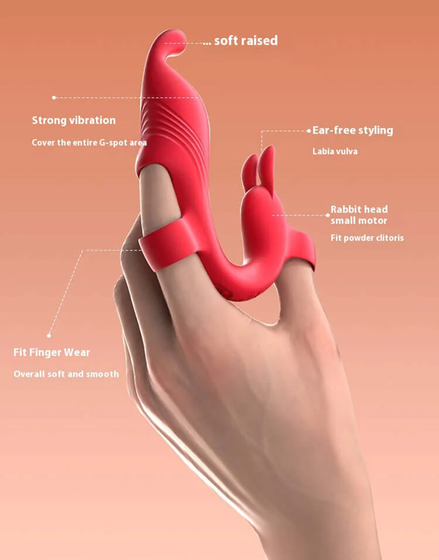 Clit & G-Spot Finger Vibrator Black