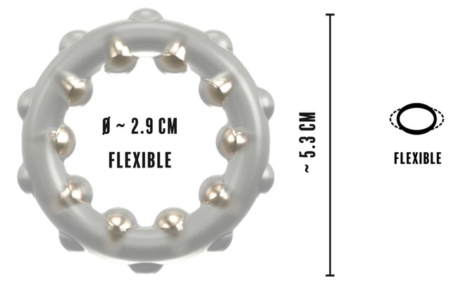 Cock Ring with Metal Balls