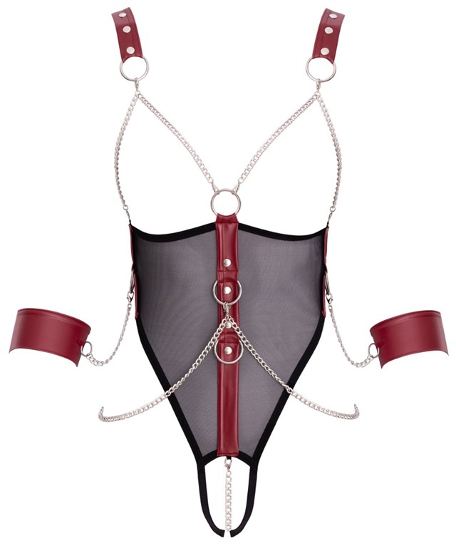 Crotchless Bondage Body Black